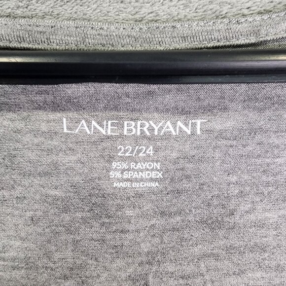 Womens Grey Lane Bryant Perforated Top Round Neck Long Sleeve Size 22/24 - Picture 3 of 8